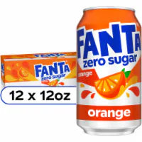 Fanta® Orange Zero Sugar Soda Cans 12 pk / 12 fl oz