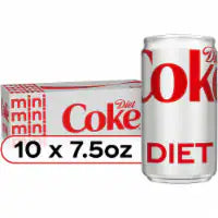 Diet Coke® Soda Mini Cans 10 pk / 7.5 fl oz