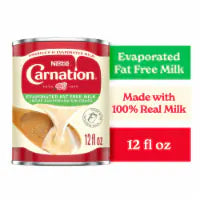 Nestlé Carnation Evaporated Fat-Free Milk Vitamin A and D Added Evaporated Milk Canned 12 fl oz