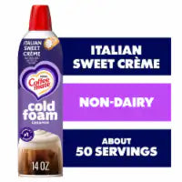 Coffee mate Italian Sweet Crème Flavored Cold Foam Creamer Non-Dairy 50 Servings 14 oz