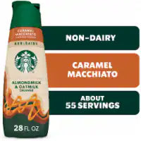 Starbucks Non-Dairy Caramel Flavored Coffee Creamer Almondmilk and Oatmilk Coffee Creamer 28 fl oz