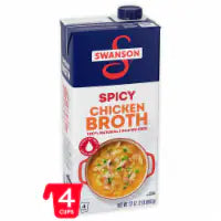 Swanson 100% Natural Spicy Chicken Broth 32 oz