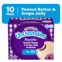 Smucker’s Uncrustables Peanut Butter & Grape Jelly Sandwiches 10 count