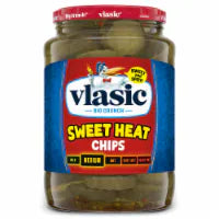 Vlasic Sweet Heat Medium Spice Pickle Chips 24 OZ