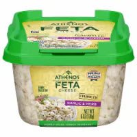 Athenos Garlic & Herb Crumbled Traditional Feta Cheese 6 oz