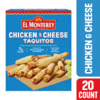 El Monterey® Chicken & Cheese Frozen Flour Taquitos 20 ct / 20 oz