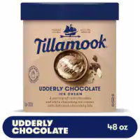 Tillamook Udderly Chocolate Ice Cream Tub 48 oz