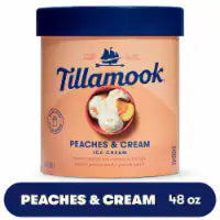 Tillamook Peaches & Cream Ice Cream Tub 48 oz