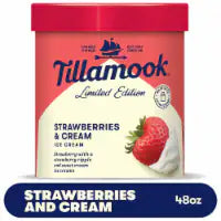 Tillamook® Strawberries and Cream Ice Cream Tub 48 oz