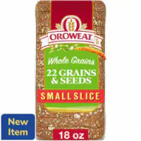 Oroweat 22 Grains & Seeds Wheat Small Slice Bread 18 oz