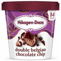 Haagen-Dazs Double Belgian Chocolate Chip Ice Cream, 14 Oz.