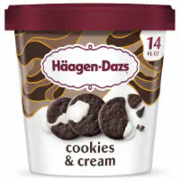 Haagen-Dazs Cookies & Cream Ice Cream, 14 Oz.