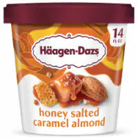Haagen-Dazs Honey Salted Caramel Almond Ice Cream, 14 Oz