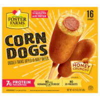 Foster Farms Honey Crunchy Corn Dogs, 16 Count, 2.67 lb Box