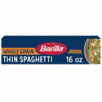 Barilla Whole Grain Thin Spaghetti Non-GMO and Kosher Pasta Made With Whole Wheat 16oz