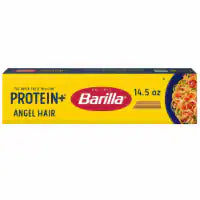Barilla Protein+ (Plus) Angel Hair Pasta Non-GMO and Kosher Certified Plant Based Protein Pasta 14.5 oz