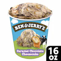 Ben & Jerry's Caramel Chocolate Cheesecake Ice Cream Pint 16 oz