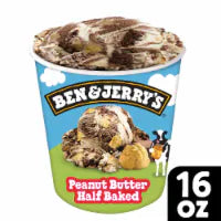 Ben & Jerry's Peanut Butter Half Baked® Ice Cream Pint 16 oz