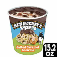Ben & Jerry's Topped Salted Caramel Brownie Ice Cream Pint 15.2 oz