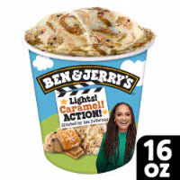 Ben & Jerry's Lights! Caramel! Action!™ Vanilla Ice Cream Pint 16 oz