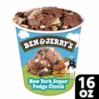 Ben & Jerry's New York Super Fudge Chunk® Chocolate Ice Cream Pint 16 oz