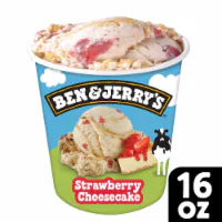 Ben & Jerry's Strawberry Cheesecake Ice Cream Pint 16 oz