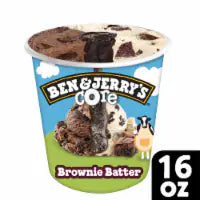 Ben & Jerry's Core Brownie Batter with Chocolate and Vanilla Ice Cream Pint 16 oz