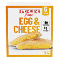 Sandwich Bros. Egg & Cheese, Frozen Breakfast Sandwiches 15 OZ 6 count