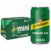 Schweppes Ginger Ale Caffeine Free Soda Cans 6 pk / 7.5 fl oz