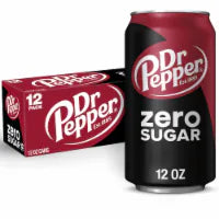 Dr Pepper Zero Sugar Soda Cans 12 pk / 12 fl oz