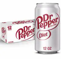 Diet Dr Pepper Soda Cans 12 pk / 12 fl oz
