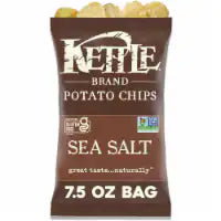 Kettle Brand Sea Salt Kettle Potato Chips Gluten-Free Non-Gmo 7.5 oz