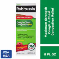 Robitussin Cough + Congestion DM Max Dextromethorphan Syrup 8 fl oz