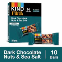 KIND Minis Dark Chocolate and Sea Salt Nut Bars 10 Bars