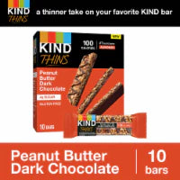 KIND Thins Peanut Butter Dark Chocolate Nut Bars 10 Bars