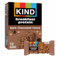 KIND Dark Chocolate Cocoa Breakfast Protein Bars 12 Bars