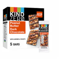 KIND ZERO Peanut Butter Dark Chocolate Nut Bars 5 ct