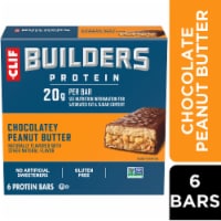 CLIF BUILDERS Chocolatey Peanut Butter 20g Protein Bars 6 ct