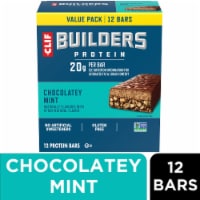 CLIF BUILDERS Chocolatey Mint 20g Protein Bars 12 ct