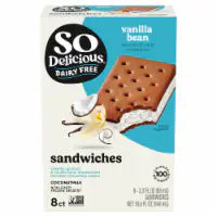 So Delicious Dairy Free Vegan Vanilla Bean Coconut Milk Frozen Dessert Sandwiches 8 ct / 2.3 fl oz
