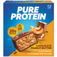 Pure Protein Chocolate Peanut Butter Protein Bars (12 Count)