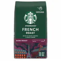 STARBUCKS French Roast Dark Roast Ground Coffee 1.125 LB