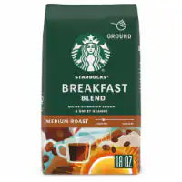 STARBUCKS Breakfast Blend Medium Roast Ground Coffee 1.125 LB