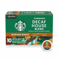 Starbucks® Decaf House Blend Medium Roast K-Cup Coffee Pods 10 pods