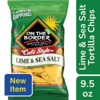 On The Border Cafe Style Lime & Sea Salt Tortilla Chips 9.5 oz