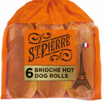St Pierre Brioche Hot Dog Rolls 6 ct / 9.5 oz