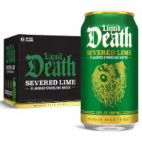 Liquid Death, Severed Lime, Lime-Flavored Sparkling Water 6 ct / 12 fl oz
