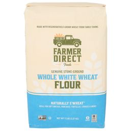 Farmer Direct Foods Genuine Stone-Ground Whole White Wheat Flour 5 lb