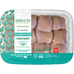 Sprouts All-Natural Fresh Boneless Skinless Chicken Thigh Value Pack About 3.2 lb / package