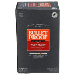 Bulletproof The Mentalist Medium Dark Roast Coffee Pods • 10 x 3.5 oz